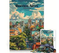 Puzzle de 1000 pièces représentant Le Paysage Urbain de Buenos Aires,en Argentine,pour Adultes Idéal pour améliorer la mémoire,se détendre et Profiter d'un Moment de Plaisir Découpe précise pour Noël