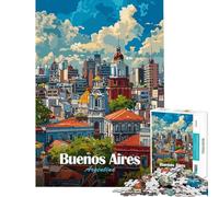 Puzzle de 1000 pièces représentant Le Paysage Urbain de Buenos Aires Un Jeu éducatif pour Adolescents idéal pour l'apprentissage et l'apprentissage et Parfait pour Les Femmes et Les Hommes (38x26cm)