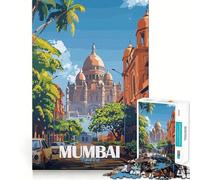 Puzzle de 1000 pièces représentant Le Paysage Urbain de Mumbai, idéal pour Adultes Jeu intellectuel apaisant et décoratif Mural de qualité (38x52cm)