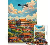 Puzzle de 1000 pièces représentant Le Paysage Urbain de Pékin pour Adultes Concentration, détente, Amusement, découpe Lisse, pour Les fêtes (38x52cm)