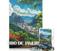 Puzzle de 1000 pièces représentant Le Paysage Urbain de Rio de Janeiro, idéal pour Les Adolescents Un Cadeau Parfait pour se détendre et créer Une Ambiance conviviale (38x26cm)