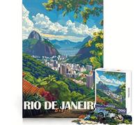 Puzzle de 1000 pièces représentant Le Paysage Urbain de Rio de Janeiro, pour Adultes et Adolescents À Construire Lentement, à apprécier Découpe précise Pièce de Collection Artistique (50x75cm)