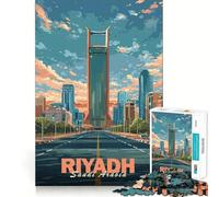 Puzzle de 1000 pièces représentant Le Paysage Urbain de Riyad, idéal pour Les Adolescents, Un Jeu Stimulant pour Le Cerveau, Un Cadeau Classique Assembler et Partager (38x26cm)