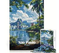 Puzzle de 1000 pièces représentant Le Paysage Urbain de Sao Paulo, idéal pour Les Adolescents développez Votre mémoire, apaisez Votre Esprit et offrez-Vous Un Cadeau Original aux Bords Nets (50x75cm)