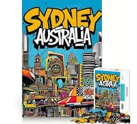 Puzzle de 1000 pièces représentant Le Paysage Urbain de Sydney, en Australie, pour Adolescents Jeu de logique et de réflexion, Divertissement paisible, Bords Lisses, Cadeau créatif 38x52cm
