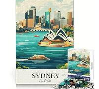 Puzzle de 1000 pièces représentant Le Paysage Urbain de Sydney, en Australie, pour Adolescents Un pour développer la logique, se divertir et acquérir Une Bonne habileté (38x52cm)