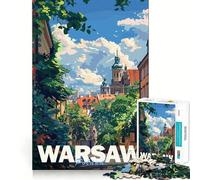 Puzzle de 1000 pièces représentant Le Paysage Urbain de Varsovie,idéal pour Adultes Jeu de réflexion Stimulant,Structure à emboîtement précise,Facile à Apprendre,pour Le Plaisir de Toute la Famille