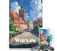 Puzzle de 1000 pièces représentant Le Paysage Urbain de Varsovie pour Adolescents Une activité ludique et stimulante,aux découpes nettes et aux Composants Robustes,idéale pour se retrouver Entre Amis
