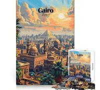 Puzzle de 1000 pièces représentant Le Paysage Urbain du Caire,idéal pour Adultes Découpe précise,Parfait pour Noël (50x75cm) Stimule la mémoire,Offre Une Distraction Douce et précise