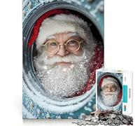 Puzzle de 1000 pièces représentant Le Père Noël Qui Jette Un Coup d'œil, idéal pour Les Adolescents Un défi intellectuel Stimulant, Un Jeu Amusant et Relaxant, Une idée Cadeau Festive (50x75cm)