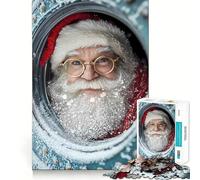 Puzzle de 1000 pièces représentant Le Père Noël Qui Jette Un Coup d'œil, pour Adolescents, Jeu de logique et de Train, Loisirs Amusants, découpe Lisse, Cadeau spécial (38x52cm)
