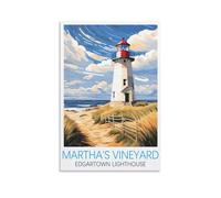 Puzzle de 1000 pièces représentant Le Phare d'Edgartown à Martha's Vineyard : Un Jeu Stimulant et Impossible, idéal pour décorer Une Maison (50 x 70 cm).