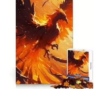 Puzzle de 1000 pièces représentant Le Phénix, créature légendaire, pour Adolescents Un défi intellectuel Stimulant, Un Passe-Temps Calme, Une découpe précise et Un Cadeau de Saison (50x75cm)