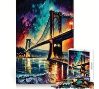 Puzzle de 1000 pièces représentant Le Pont du Bosphore à Istanbul (50x75cm) Idéal pour Adultes Stimule la réflexion, apaise l'esprit et Offre Un Divertissement ludique et Solide Cadeau de Noël