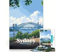 Puzzle de 1000 pièces représentant Le Pont du Port de Sydney, idéal pour Adultes Un Jeu de réflexion Stimulant et Relaxant, avec Une découpe Parfaite et Un Cadeau mémorable 50x75cm