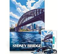Puzzle de 1000 pièces représentant Le Pont du Port de Sydney, idéal pour Les Adolescents améliore la mémoire, se détend et s’Amuse Un Cadeau Unique aux Bords Nets 38x52cm