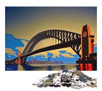 Puzzle de 1000 pièces représentant Le Pont du Port de Sydney pour Adultes et Puzzles en Bois, Jeu éducatif Familial, 1000 pièces (75 x 50 cm)