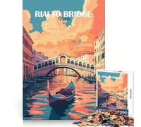 Puzzle de 1000 pièces représentant Le Pont du Rialto Venise idéal pour Les Adolescents Un Jeu Stimulant pour développer Son Cerveau Parfait pour Les Jeux de Groupe et Les créations artistiques Cadeau