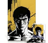 Puzzle de 1000 pièces représentant Le Portrait de Bruce Lee,idéal pour Adultes Développe la logique,facilite la détente,s'assemble Facilement et Offre Un Cadeau Charmant (50x75cm)