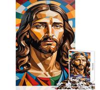 Puzzle de 1000 pièces représentant Le Portrait de Jésus-Christ Décoration intérieure, Jouet, pour s'amuser et s'amuser Jeu éducatif pour renforcer Les Liens Amoureux Dimensions 50x75cm