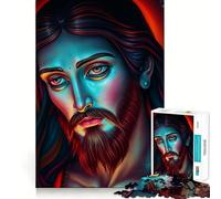 Puzzle de 1000 pièces représentant Le Portrait de Jésus-Christ d'un Autre Monde, idéal pour Les Adolescents Jeu de logique et de détente, découpe précise, Cadeau précieux (38x52cm)