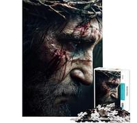 Puzzle de 1000 pièces représentant Le Portrait de Jésus-Christ idéal pour Les Adolescents et Les Adultes Jeu Amusant Niveau de difficulté élevé pour Un Anniversaire ou Noël (50x75cm)