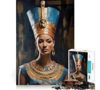 Puzzle de 1000 pièces représentant Le Portrait de la Reine égyptienne Néfertiti, idéal pour Adultes et Adolescents Jeu de logique, détente et découpe de précision (50x75cm)