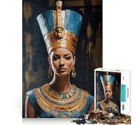 Puzzle de 1000 pièces représentant Le Portrait de la Reine égyptienne Néfertiti, pour Adultes Jeu de logique Fine, Silencieux et Amusant, Bords Nets, Cadeau mémorable (38x52cm)