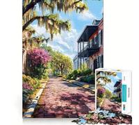 Puzzle de 1000 pièces représentant Le Quartier Historique de Savannah en Géorgie pour Adolescents renforcez Vos capacités de mémorisation apaisez-Vous et détendez-Vous Finition de qualité supérieure