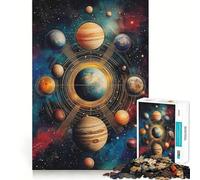 Puzzle de 1000 pièces représentant Le système Solaire, idéal pour Les Adolescents Jeu de logique mentale, Silencieux et précis Cadeau Parfait pour Les vœux du Père Noël (50x75cm)