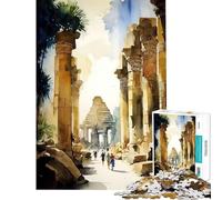 Puzzle de 1000 pièces représentant Le Temple de Karnak en Égypte Un Jeu éducatif captivant Qui développe la Patience l’Art l’Analyse et la logique (38x52cm)