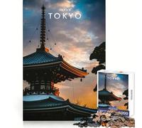 Puzzle de 1000 pièces représentant Le Temple de Tokyo pour Adultes Exercice Mental, Passe-Temps paisible, découpe Laser, Cadeau Symbolique (50x75cm)