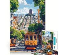 Puzzle de 1000 pièces représentant Le Tramway de San Francisco, idéal pour Les Adolescents Un Jeu de logique Stimulant, Relaxant et élégant (38x52cm)