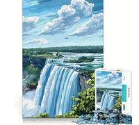 Puzzle de 1000 pièces représentant Les Chutes du Niagara, idéal pour Les Adolescents Un Jeu d'entraînement cérébral Facile à réaliser et Un Cadeau élégant (50x75cm)