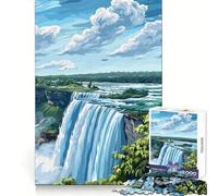 Puzzle de 1000 pièces représentant Les Chutes du Niagara, idéal pour Les Adultes Un Jeu d'entraînement cérébral Relaxant et Amusant, Une œuvre d'art à Assembler (38x52cm)