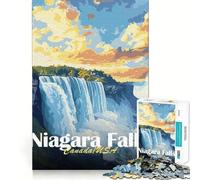 Puzzle de 1000 pièces représentant Les Chutes du Niagara, idéal pour Les Adultes Un Jeu d'esprit Calme et Amusant à Assembler, Un Cadeau attentionné (50x75cm)