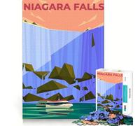 Puzzle de 1000 pièces représentant Les Chutes du Niagara,Un Jeu d'articulation Amusant et Stimulant pour l'esprit,idéal pour se détendre et Passer Un Moment agréable,Une pièce Artistique de Noël