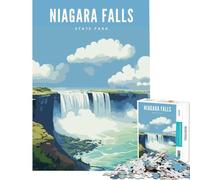 Puzzle de 1000 pièces représentant Les Chutes du Niagara Un Jeu éducatif Stimulant et Difficile à appréhender idéal comme Cadeau d'anniversaire (Dimensions 38x52cm)
