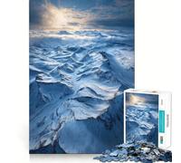 Puzzle de 1000 pièces représentant Les Montagnes enneigées de l'Alaska (États-Unis),Un Jeu de réflexion de Haute précision,idéal pour Passer Le Temps (50x75cm)