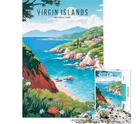Puzzle de 1000 pièces représentant Les Parcs nationaux des Îles Vierges pour Adultes Un Jeu Anti-Stress Amusant et Humoristique idéal comme Cadeau pour Toute la Famille (Taille 38x52cm)