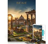 Puzzle de 1000 pièces représentant Les ruines de Rome au Coucher du Soleil, idéal pour Adultes Jeu de réflexion et Anti-anxiété Objet de Collection aux découpes soignées (38x52cm)