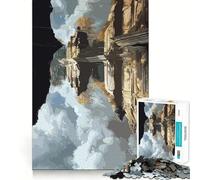 Puzzle de 1000 pièces représentant Les ruines d'un Temple en reflet, idéal pour Les Adolescents Améliore la mémoire, se détend et se Fait Plaisir Finitions impeccables Cadeau élégant (38x26cm)