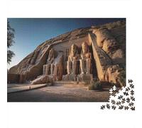 Puzzle de 1000 pièces représentant Les Statues du Temple d'Abou Simbel, représentant l'Égypte Antique. Jeu éducatif pour Adultes, décoration intérieure, défi Stimulant,Anniversaire, 70 x 50 cm.