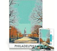 Puzzle de 1000 pièces représentant l'hôtel de Ville de Philadelphie pour Adultes Smart Reason Toy Home Enjoy Sharp Edge Santa Wish Item (38x26cm)