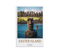 Puzzle de 1000 pièces représentant l'île de Pâques et Ses piments. Puzzle en Bois de 1000 pièces, idéal pour Les Adultes et Les Enfants. Jeu éducatif et détendu pour Toute la Famille. 38 x 52 cm.