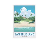 Puzzle de 1000 pièces représentant l'île de Sanibel en Floride, Un Jeu Stimulant et Impossible à réaliser, idéal pour décorer Une Maison ou Une Famille (50 x 70 cm).