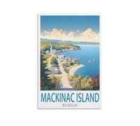 Puzzle de 1000 pièces représentant l'île Mackinac, Michigan. Puzzle en Papier, Illustration, Jouet éducatif et intellectuel, 38 x 26 cm.