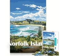Puzzle de 1000 pièces représentant l'île Norfolk, en Australie, pour Adolescents stimule la mémoire, Jeu d'intérieur, pour Les fêtes (50x75cm)