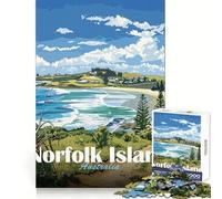 Puzzle de 1000 pièces représentant l'île Norfolk, en Australie, pour Adolescents stimule la mémoire, Jeu d'intérieur, pour Les fêtes (50x75cm)