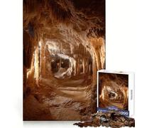 Puzzle de 1000 pièces représentant l'intérieur d'une Grotte avec Stalactites et stalagmites,idéal pour Les Adolescents Stimule la mémoire,apaise l'esprit,Finitions soignées,Un Joli Cadeau (38x52cm)